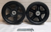 New 2pc Push Lawnmower Wheels w/ Screws and Allen Wrench