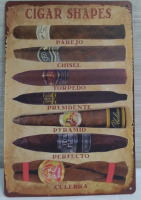 New 8x12" Metal Tin Sign "Cigar Shapes