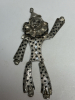 MCM Enamel Rhinestone Large Articulated Clown Brooch 4.5 Inch - 2