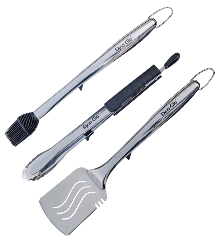 New Dyna-Glo Premium 3-Piece Grilling Tool Set | DG3SSTB17-D