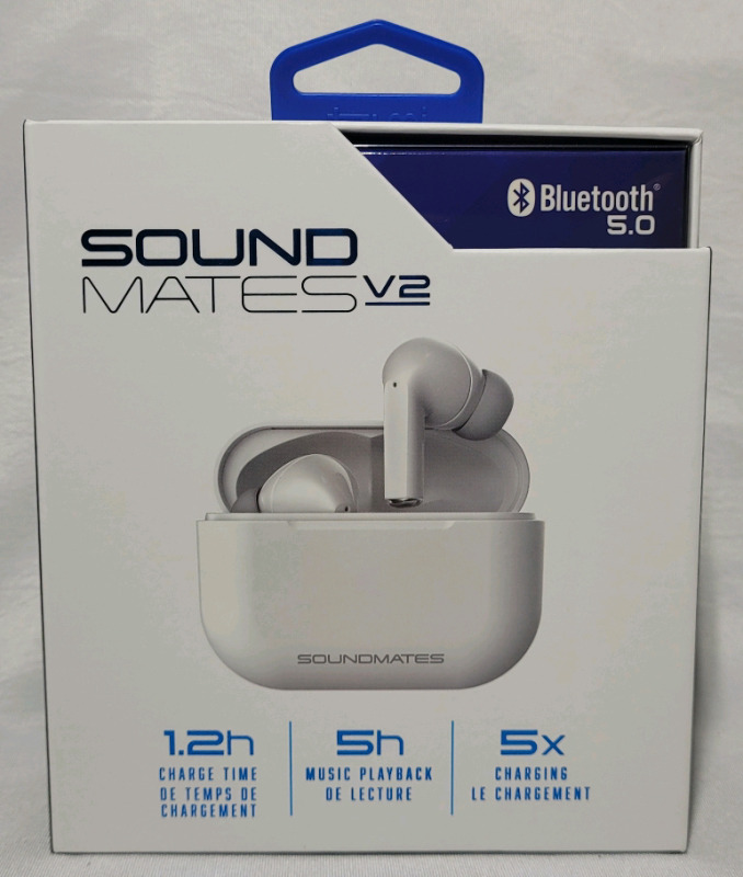 TZUMI SoundMates V2 Bluetooth 5.0 Wireless Earbuds - New