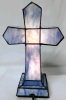 New River of Goods 3D Tiffany-Inspired Stained Glass Cross Table Lamp | 8.25" x 4.8" x 13" Tall - 4