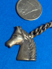 925 Sterling Silver Horse Head Key Chain Stamped Unique equestrian - 2