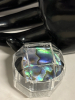 925 Sterling Silver Large Square Abalone Ring Stamped - 6