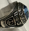 Jostens 1993 Blue Topaz School Ring - 2