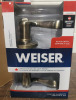 Case of 4 New Weiser Toluca Entry Antique Brass Keyed Entry Door Handles - 3