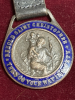 Saint Christopher Enamel Medallion Key Chain Crystal Rosary - 2