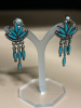 Southwest Style Jewelry Eagle and Needle point Burst Necklaces Earrings in faux Turquoise - 2