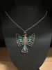 Southwest Style Jewelry Eagle and Needle point Burst Necklaces Earrings in faux Turquoise - 3