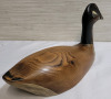 Hand Carved Robert MacInnis " Canada Goose " . Signed by Artist Robert MacInnis . Measures 13 3/4" long - 3