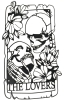 New "The Lovers" Tarot Card-Style Laser-Cut Metal Wall Art | 6.2" x 11.75" Tall