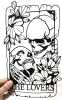 New "The Lovers" Tarot Card-Style Laser-Cut Metal Wall Art | 6.2" x 11.75" Tall - 3