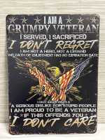 Proud To Be a Veteran Metal Sign 16&rdquo; x 11&rdquo;
