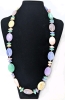 Pretty in Pastels & Black + White Chunky Retro Statement Necklaces & Bracelet | Necklaces 16" - 35" Long - 3