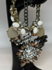 Two Statement Rhinestone Modern Chunky Necklaces - 6