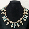 Gold Tone Faux Pearls: 2 Necklaces &3 Pairs of Fantastic Earrings | Necklaces 17" - 17.75", Earrings Up to 4" Long - 3