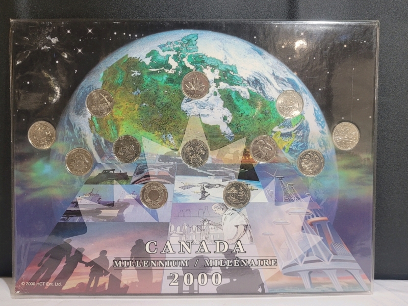 2000 Canadian Millennium " Dreams of Our Nation " 25 Cent Quarter Coin Set , Complete