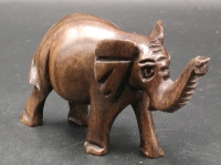 Beautiful Wood Carved Elephant - Always Good Luck with The Trunk Up