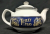 Promotional Tetley Teas Since 1837 Porcelain Teapot w Lid 5" Tall