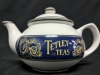 Promotional Tetley Teas Since 1837 Porcelain Teapot w Lid 5" Tall - 2