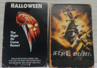 2 New Halloween 12x8" Metal Tin Signs