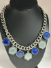 Chunky Cuban Link Art Glass Necklace Glowing Bracelet Earrings - 3