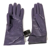 New Ladies Size Medium | Danier Wool-Lined Leather Gloves | Colour Grape / Black - 2