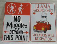 2 New 12x8" Humor Parking Metal Tin Sign