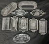 10 Vintage Clear Glass Dishes in Assorted Styles | Largest 10.4" x 5"