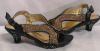 New Sz 31 Kid's Michale & Boudeaux Gold Blinged Dress Shoes - 2