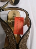 New Sz 31 Kid's Michale & Boudeaux Gold Blinged Dress Shoes - 5