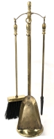 Solid Brass 4-Piece Fireplace Set | 23.5" Tall