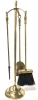 Solid Brass 4-Piece Fireplace Set | 23.5" Tall - 2