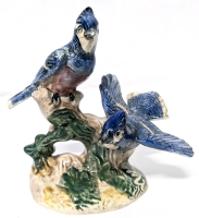 Gorgeous Beswick England Porcelain Pair of Bluejays #925 | 5.25" Tall