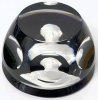 1976 Baccarat France | Royal Cameos in Crystal : The Prince of Wales Paperweight w Stand, Box | 2.8" Diameter x 1.7" Tall - 3