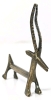 Wood Giraffe Salad Servers (11.75" Tall ea) & Adorable Solid Brass Antelope Knife Rest (3" Long x 2.5" Tall) - 4