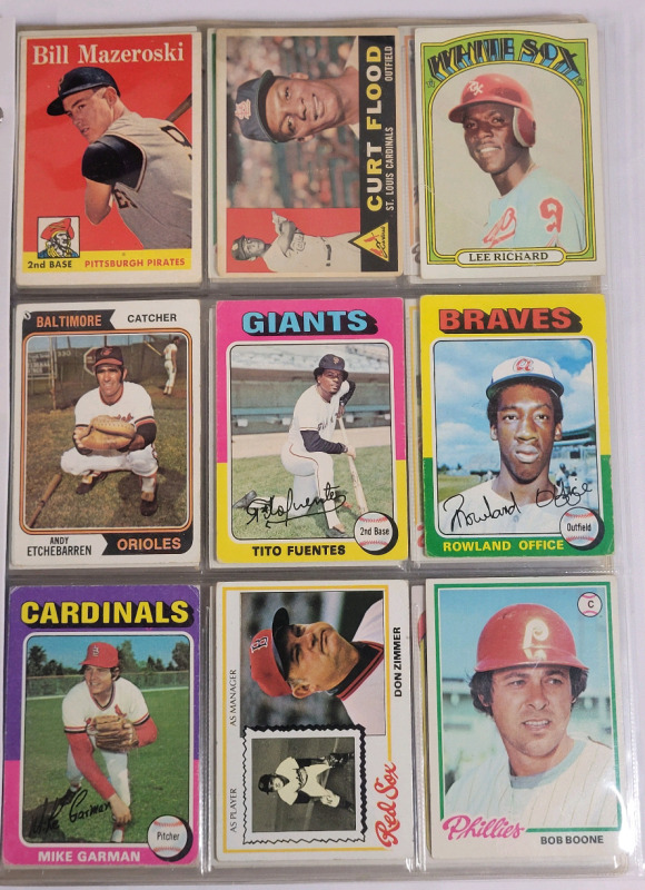 1958 , 1960 & 1972 - 1991 Topps MLB Baseball Trading Card Singles . 108 Cards , No Doubles .