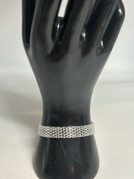 925 Sterling Silver Mesh Bracelet Stamped
