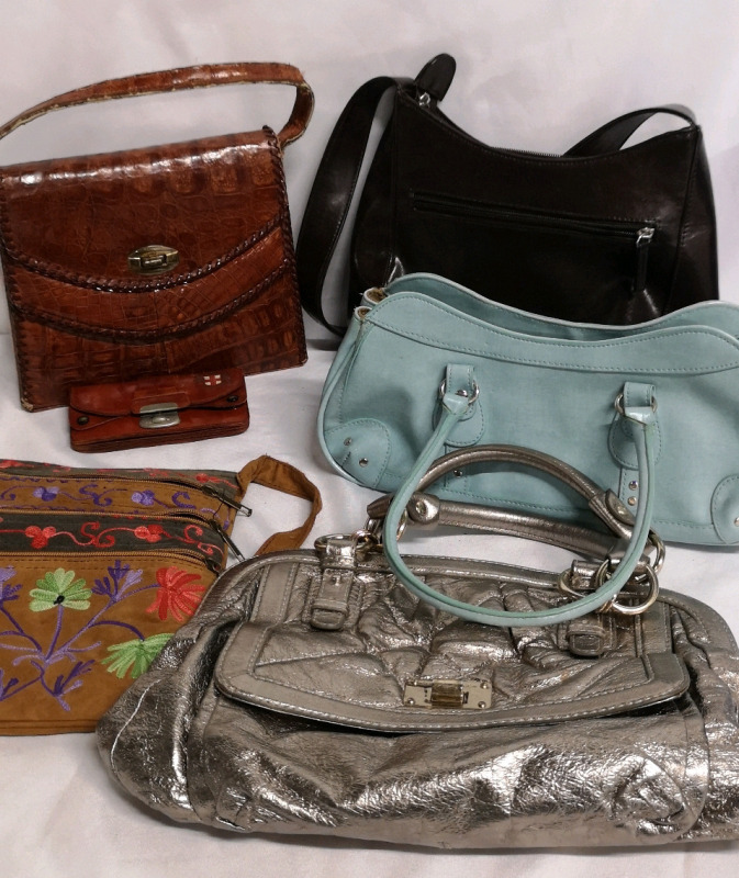 5 Ladies Purses - Alligator Skin, Elliott Luca, Fairweather, Aldo +