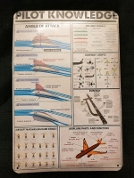 New tin PILOT KNOWLEDGE sign 12" by 8"