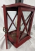 New Antiqued Farmhouse-Style Lantern w Retro Lightbulb | 7.5" x 7.5" x 14" Tall - 2