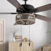 New River of Goods Prairie 52 in. LED Oil Rubbed Bronze Caged Ceiling Fan With Light. Retails for $180 US.