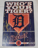 New - Detroit Tigers Tin Sign . Measures 8"&times;11 3/4" .