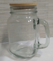 6 5" Mason Jars and Metal Straws