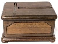 1940s Wooden Cigarette Dispenser | 5.5" x 3.75" x 3" Tall