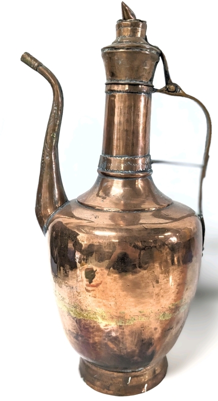 Large Vintage Turkish/Ottoman Copper Coffee Pot with Flip-Top Lid* | 16.5" Tall