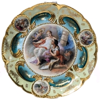 Stunning &rdquo;F Boucher" Portrait Plate in the Style of RS Prussia St Kilian | 10" Diameter