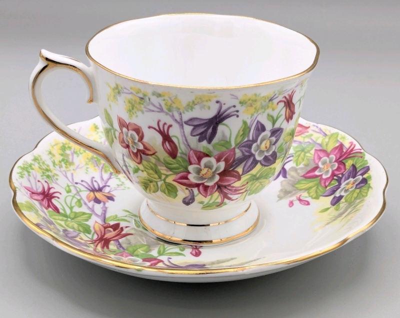 Royal Albert England "Columbine" Tea Cup & Saucer