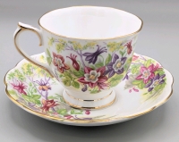 Royal Albert England "Columbine" Tea Cup & Saucer