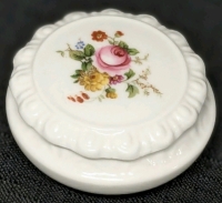 Small Coalport England Ludlow Bone China Ring Box / Trinket Box | 2" Diameter x 1.1" Tall